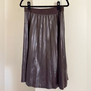 LAUNDRY SHELLI SEGAL Elegant Brown Pleated Skirt